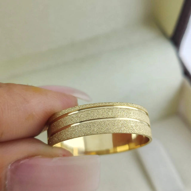 Aliança Reta 6mm em Ouro 18K Washington