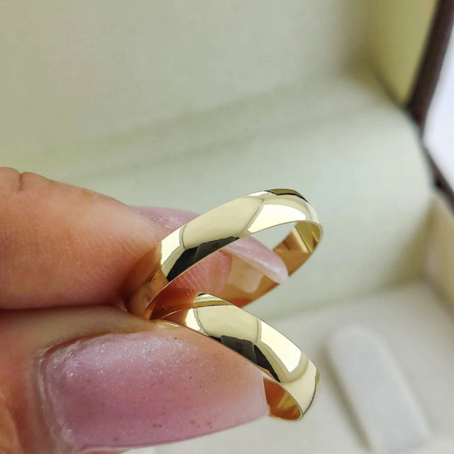 Alianças Abaulada 3.5mm em 18k Miami