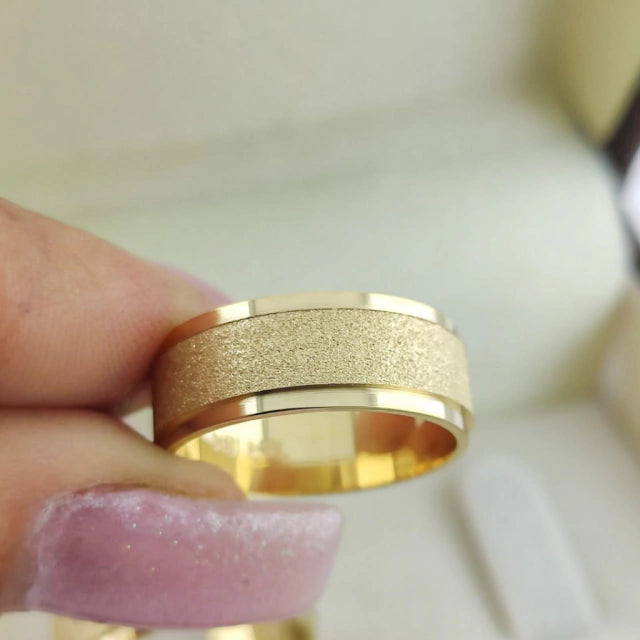 Aliança Reta 7mm em Ouro 18k New York