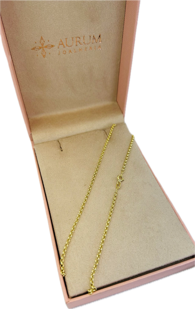 Corrente Elo Portugues 45cm em ouro 18k- Feminina