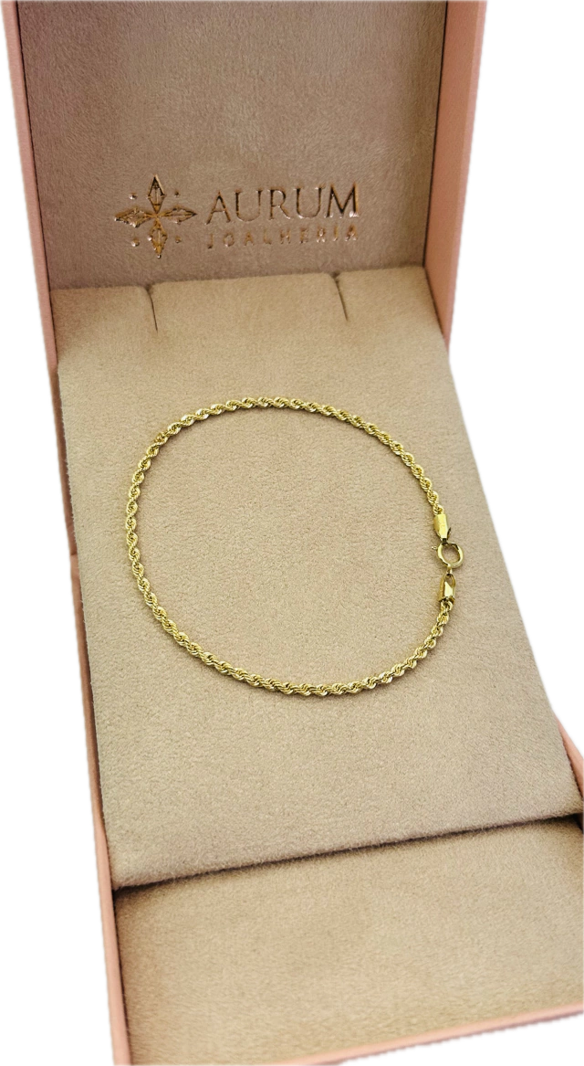 Pulseira cordão baiano Ouro 18K Feminina