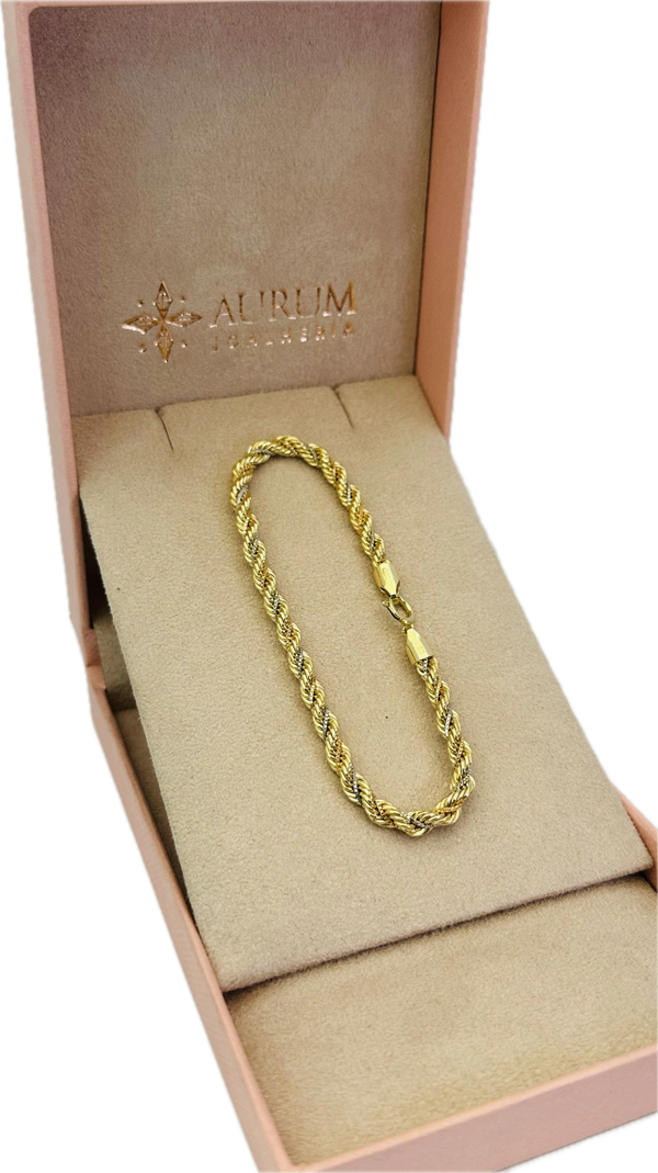 Pulseira Tricolor Ouro 18K Feminina