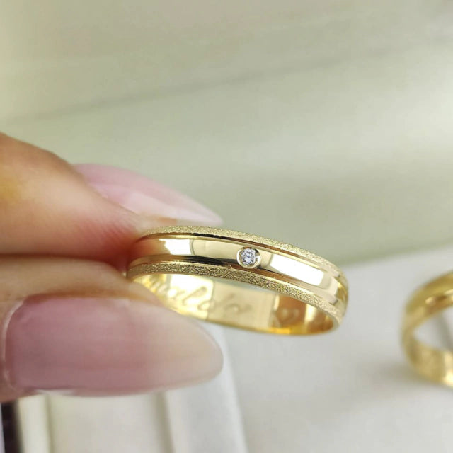 Aliança em Ouro 18K Dallas 4mm